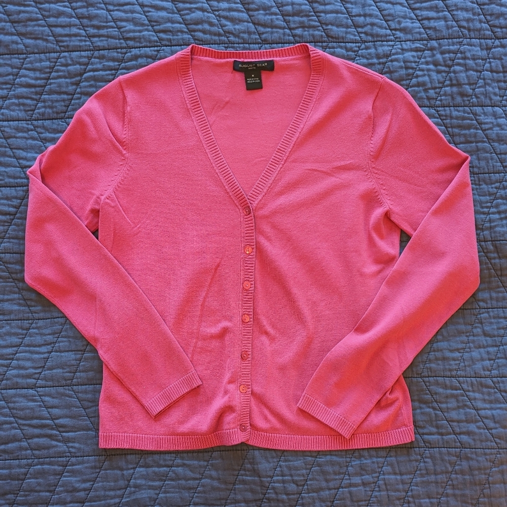 August Silk v-neck cardigan